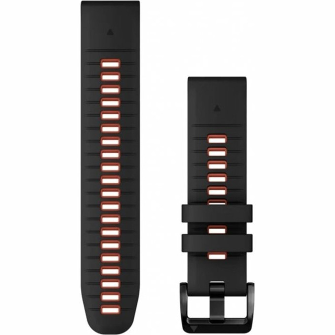 Ремешок GARMIN EPIXPRO (G2) 22MM QUICKFIT BLK/FLM RED SILCN BND 010-13280-06